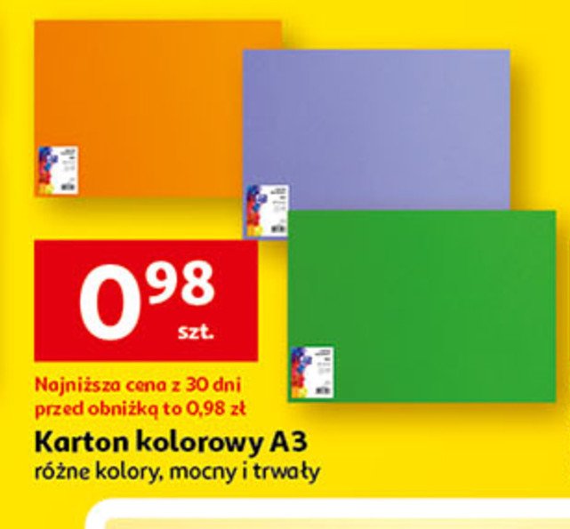 Karton kolorowy a3 Oxford promocja