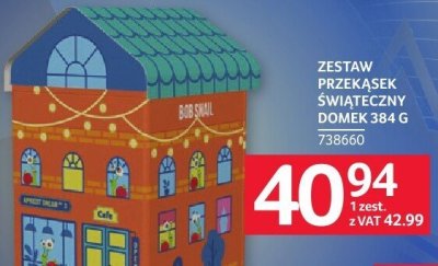 Zestaw przekąsek świąteczny domek 384g promocja w Selgros