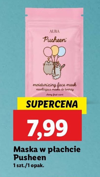 Maska pusheen AURA promocja w Lidl