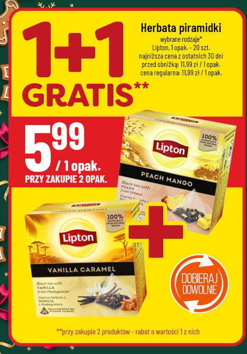 Herbata LIPTON VANILLA CARAMEL promocja