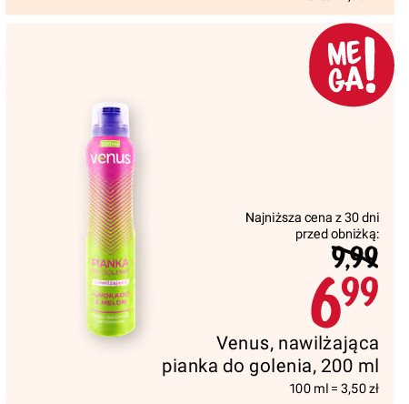 Pianka do golenia nawilżająca Venus promocja