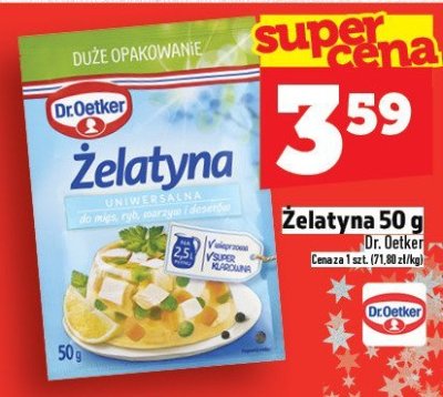 Żelatyna 50 g Dr Oetker promocja w TOPAZ