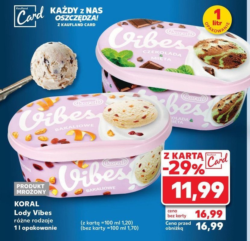 Lody miętowo-czekoladowe Koral vibes promocja