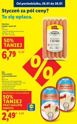 Parówki z szynki Pikok Pure XXL promocja w Lidl