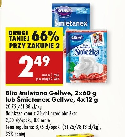 Śmietanex Gellwe promocja w Biedronka