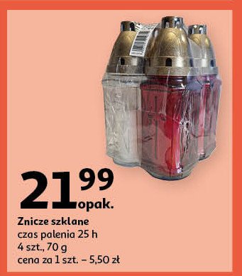 Znicz szklany 70 g promocja