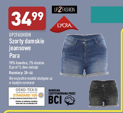 Szorty damskie jeans 38-46 Up2fashion promocja