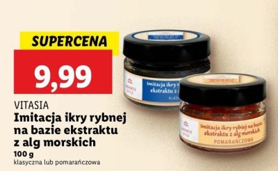 Imitacja ikry rybnej na bazie ekstraktu z alg morskich pomara艅czowa Vitasia japan promocja