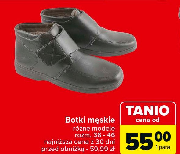 Botki męskie 36-46 promocja w Carrefour Market