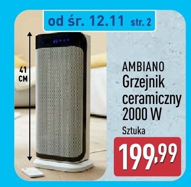 Grzejnik ceramiczny 2000 W AMBIANO promocja w Aldi