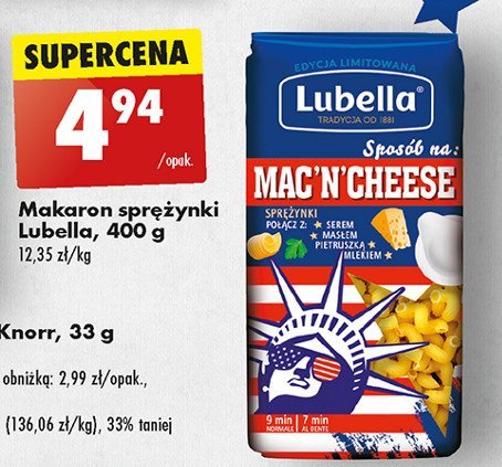 Makaron mac'n'cheese Lubella makaron promocja