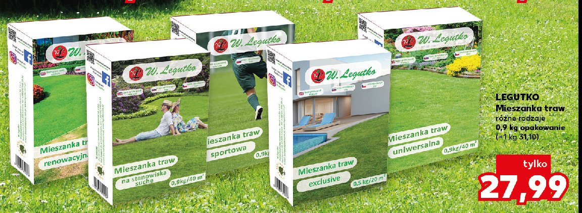 Mieszanka traw renowacja W. legutko promocja w Kaufland
