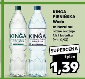 Woda gazowana Kinga pienińska promocja w Kaufland