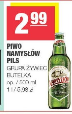 Piwo Namysłów Pils Żywiec promocja w SPAR