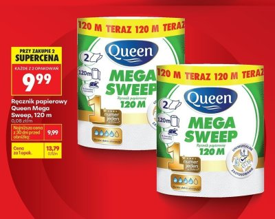 Ręcznik papierowy Mega Sweep 120 m promocja w Biedronka