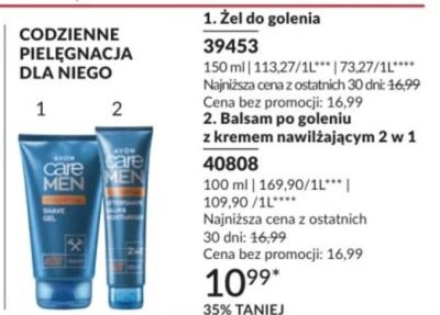 Żel do golenia codzienna pielęgnacja dla niego promocja w AVON