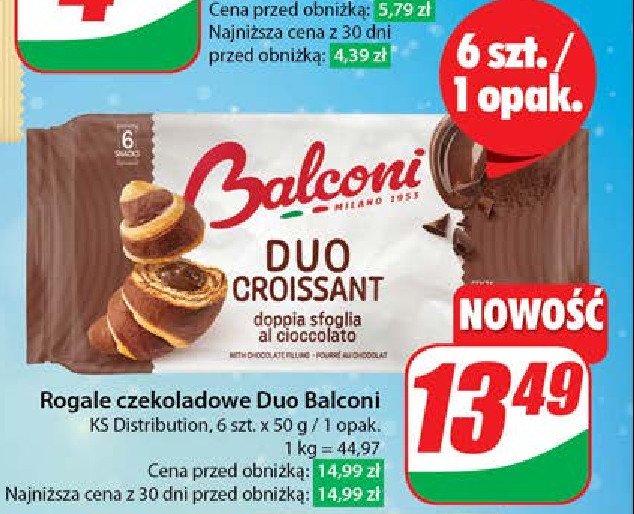 Rogale czekoladowe Balconi promocja