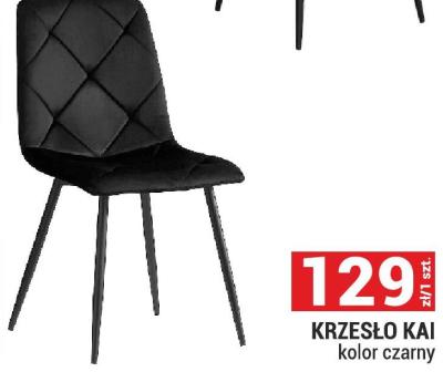 Krzesło KAI kolor czarny promocja w Merkury Market