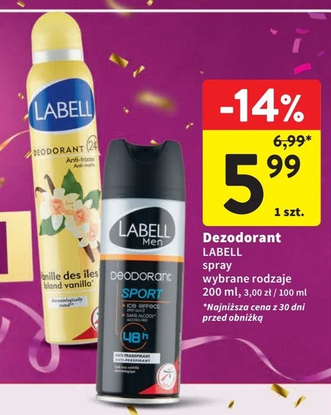 Dezodorant sport Labell promocja