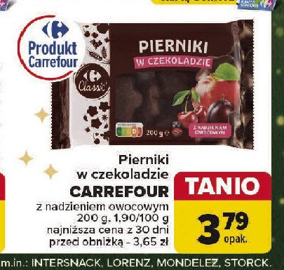 Pierniki z nadzieniem owocowym Carrefour promocja