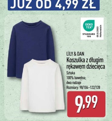 Koszulka LILY & DAN Koszulka z długim rękawem dziecięca promocja w Aldi