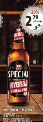 Piwo Specjal Jasne Pełne 500ml promocja w Arhelan
