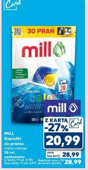 Kapsułki do prania color MILL PROFESSIONAL promocja