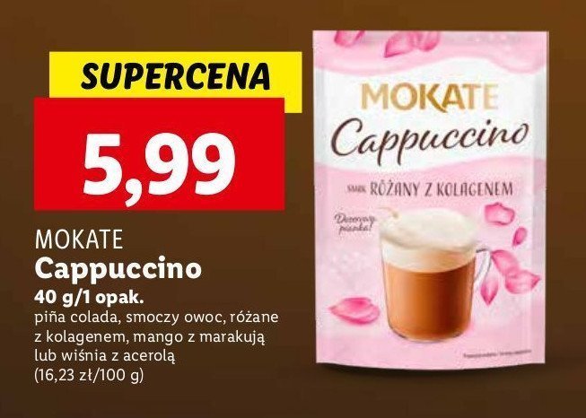 Cappuccino wiśnia z acerolą Mokate cappuccino promocja