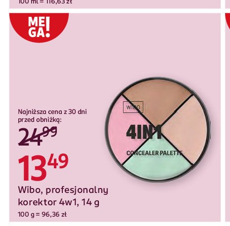 Korektor do twarzy Wibo 4in1 promocja w Rossmann