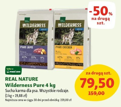 Karma sucha REAL NATURE Wilderness Pure 4 kg promocja w MAXI ZOO
