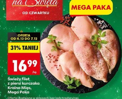 Filet z piersi kurczaka świeży Mega Paka promocja w Biedronka