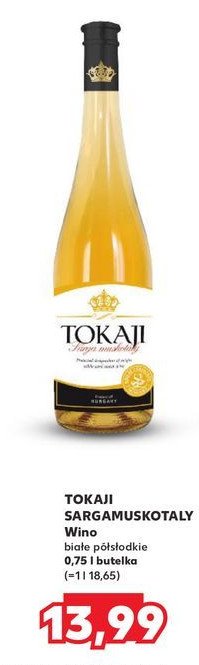 Wino TOKAJICUM SARGAMUSKOTALY promocja w Kaufland