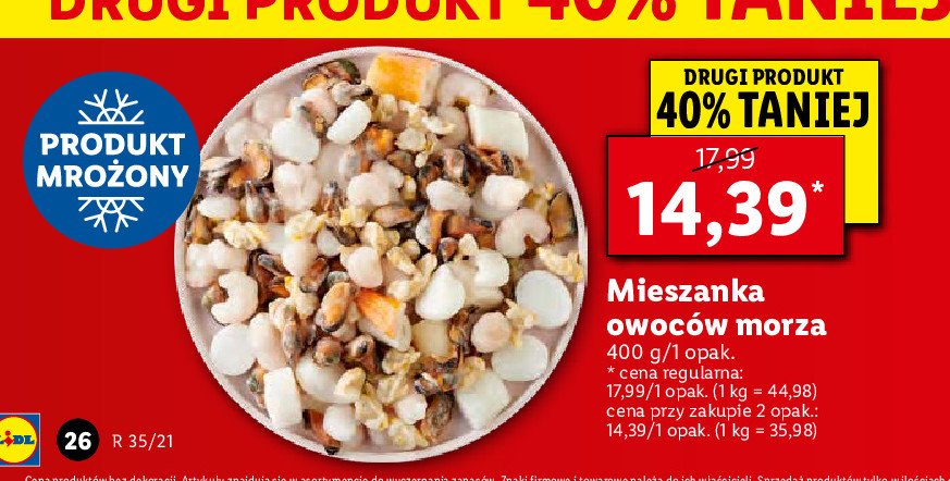 Mieszanka owoców morza promocja