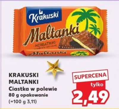 Ciastka KRAKUSKI Malianki Ciastka w polewie 30 g promocja w Kaufland
