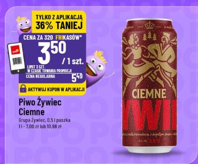 Piwo Żywiec Ciemne promocja w POLOmarket