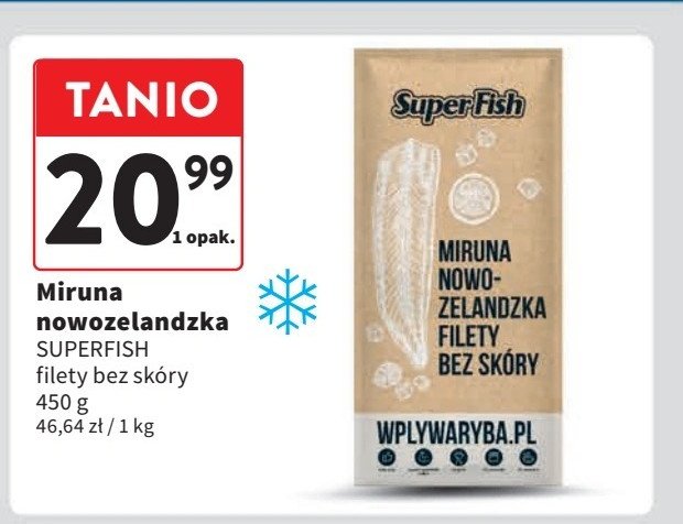 Miruna nowozelandzka filet bez skóry Superfish promocja