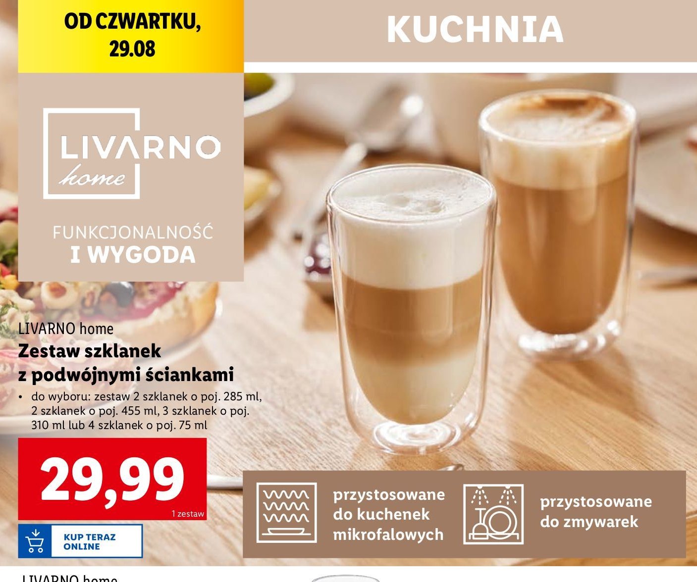 Szklanki z podwójnymi ściankami LIVARNO HOME promocja