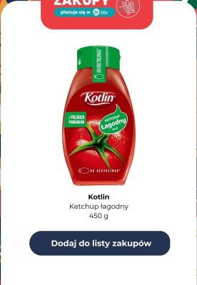Ketchup łagodny 450 g promocja w Lidl