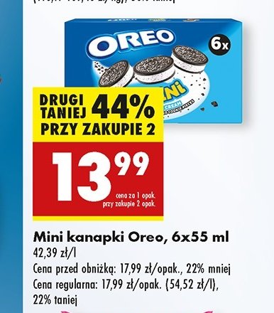 Lody mini kanapki Oreo ice cream promocja w Biedronka