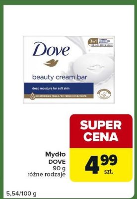 Mydło DOVE beauty cream bar 90g różne rodzaje promocja w Carrefour Express