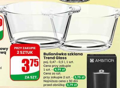 Bulionówka szklana Trend Glass promocja w Dino