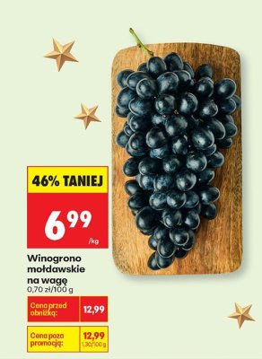 Winogrono mołdawskie na wagę promocja w Biedronka