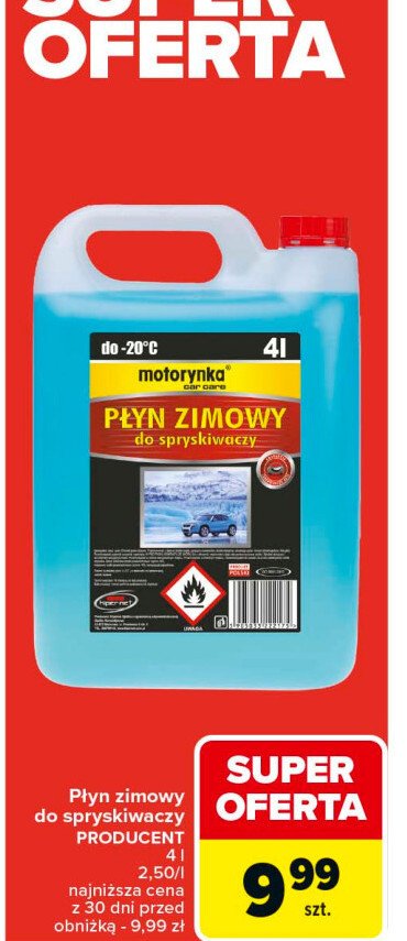 Płyn do spryskiwaczy zimowy -20 c Motorynka car care promocja