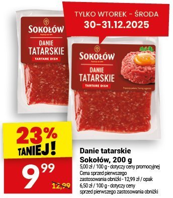 Danie tatarskie Sokolow, 200 g promocja w Twój Market