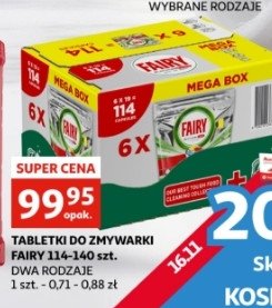 Kapsułki do zmywarek lemon Fairy platinum promocja