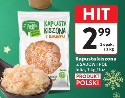 Kapusta kiszona z SADÓW I PÓL folia promocja w Intermarche