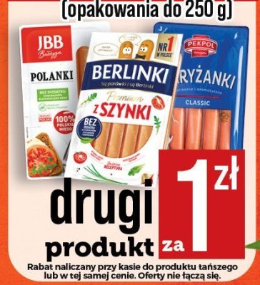 Parówki (opakowania do 250 g) - JBB, Berlinki, Ryżanki promocja w TOPAZ