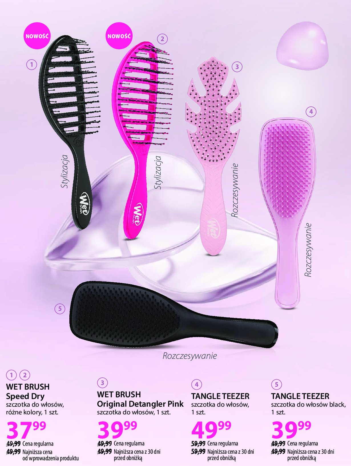 Szczotka do włosów wet detangler midnight black TANGLE TEEZER promocja