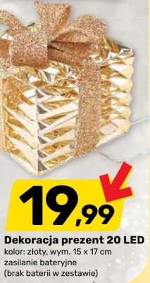 Dekoracja prezent 20 LED promocja w Bricomarche