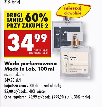 Woda perfrumowana 01 Made in lab promocja